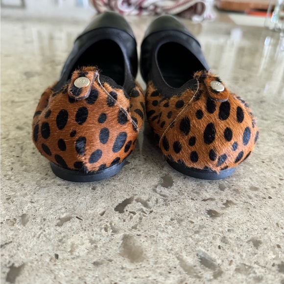 NWOT Attilio Giusti Leombruni Animal Print Italian Ballet Flats 8 U.S./38 Eur - Picture 3 of 8